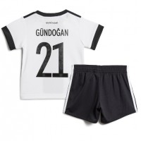 Koszulka piłkarska Niemcy Ilkay Gundogan #21 Strój Domowy dla dzieci MŚ 2022 tanio Krótki Rękaw (+ Krótkie spodenki)